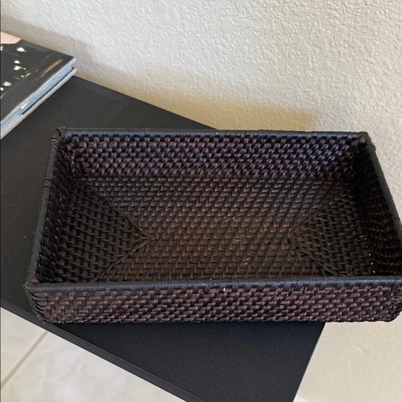 Crate&Barrel Brown Woven Basket - Picture 1 of 5